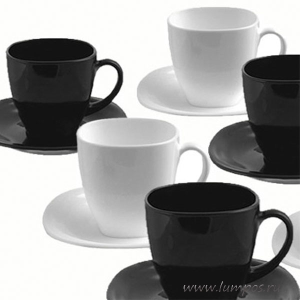 Чайный набор КАРИН черно-белый, 12 предметов